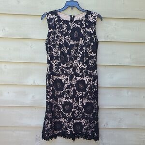 SIMPLY STYLED Elegant Black Lace Overlay Dress Size Large